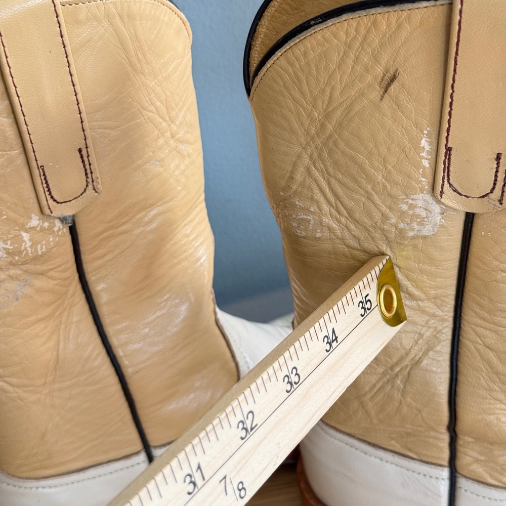 Vtg Logan Boot Co Cowboy Boots‎ Coastal Cowgirl Western Leather USA Women 6B - Picture 7 of 13